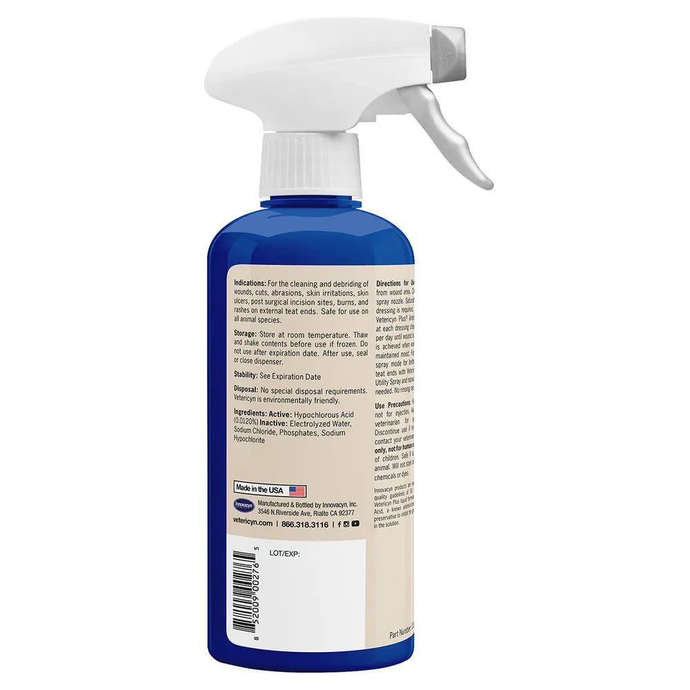 Vetericyn Plus Utility Spray Wound Management, Teat Spray and Dermal Cleanser