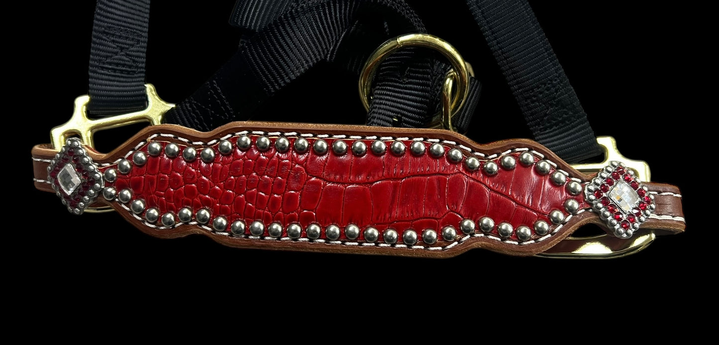 red gator on medium leather