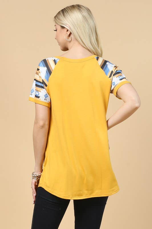 EUNICE: MUSTARD TEE