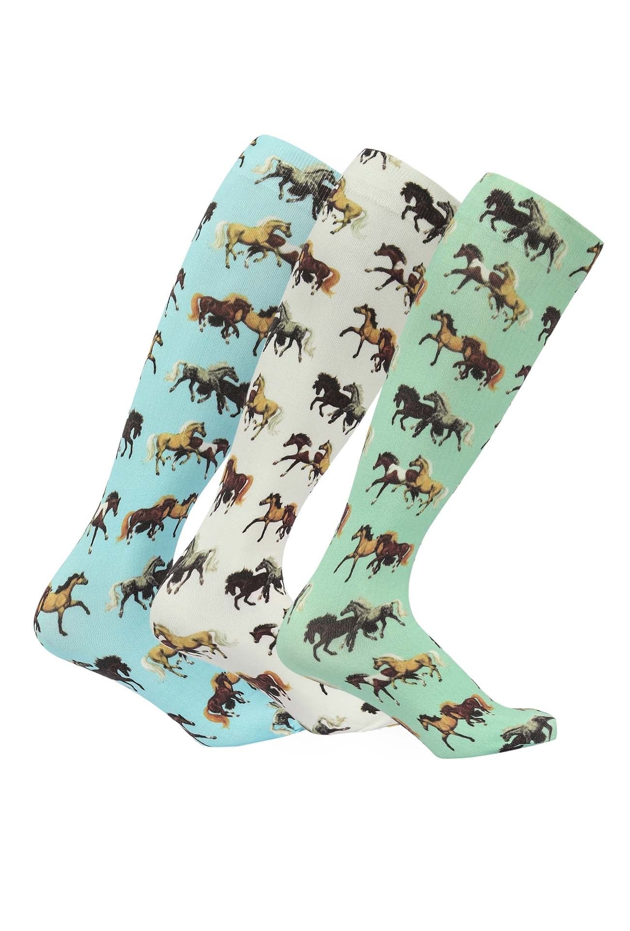 AWST Int'l Lila Horse Pairs Socks