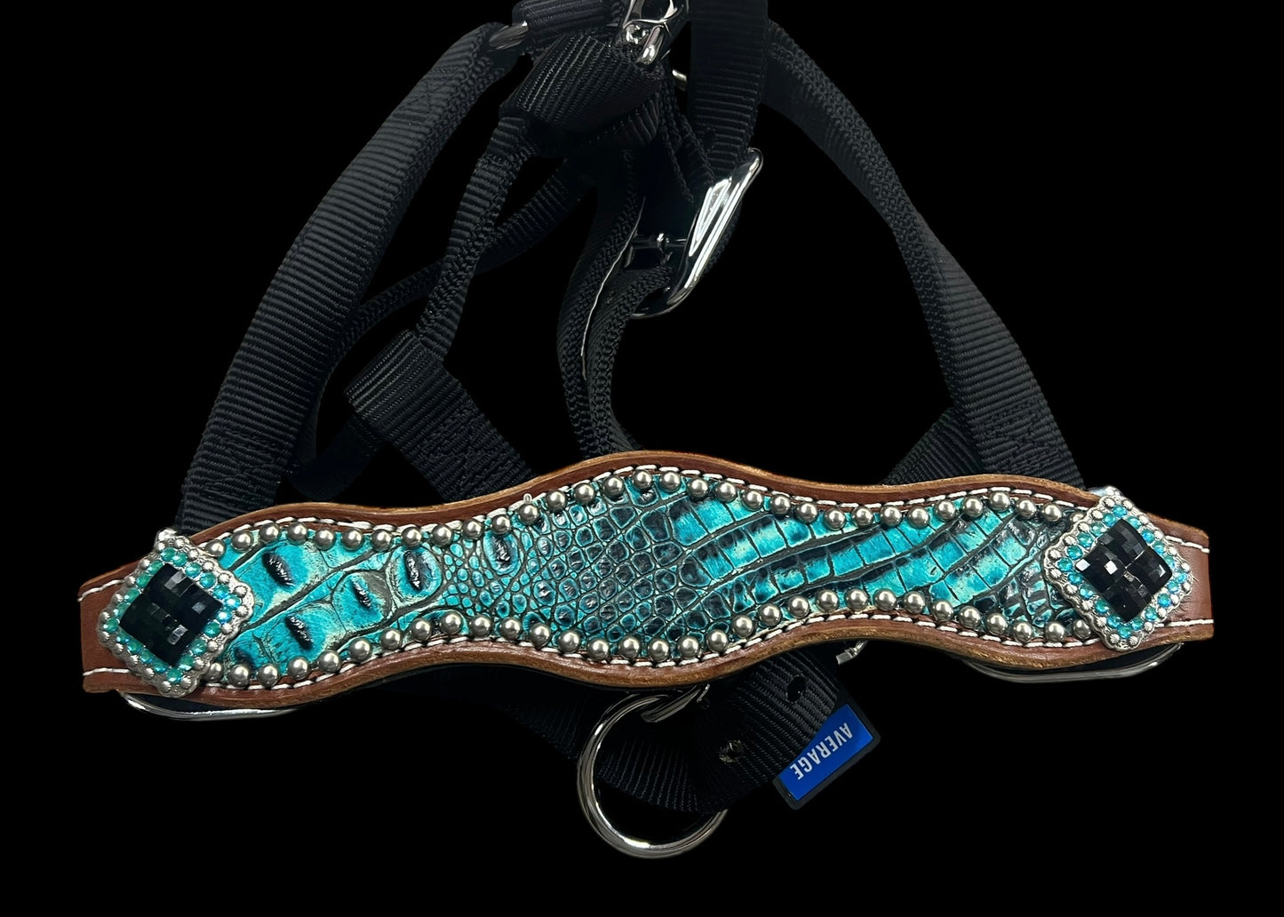 Sea turquoise gator  on medium leather