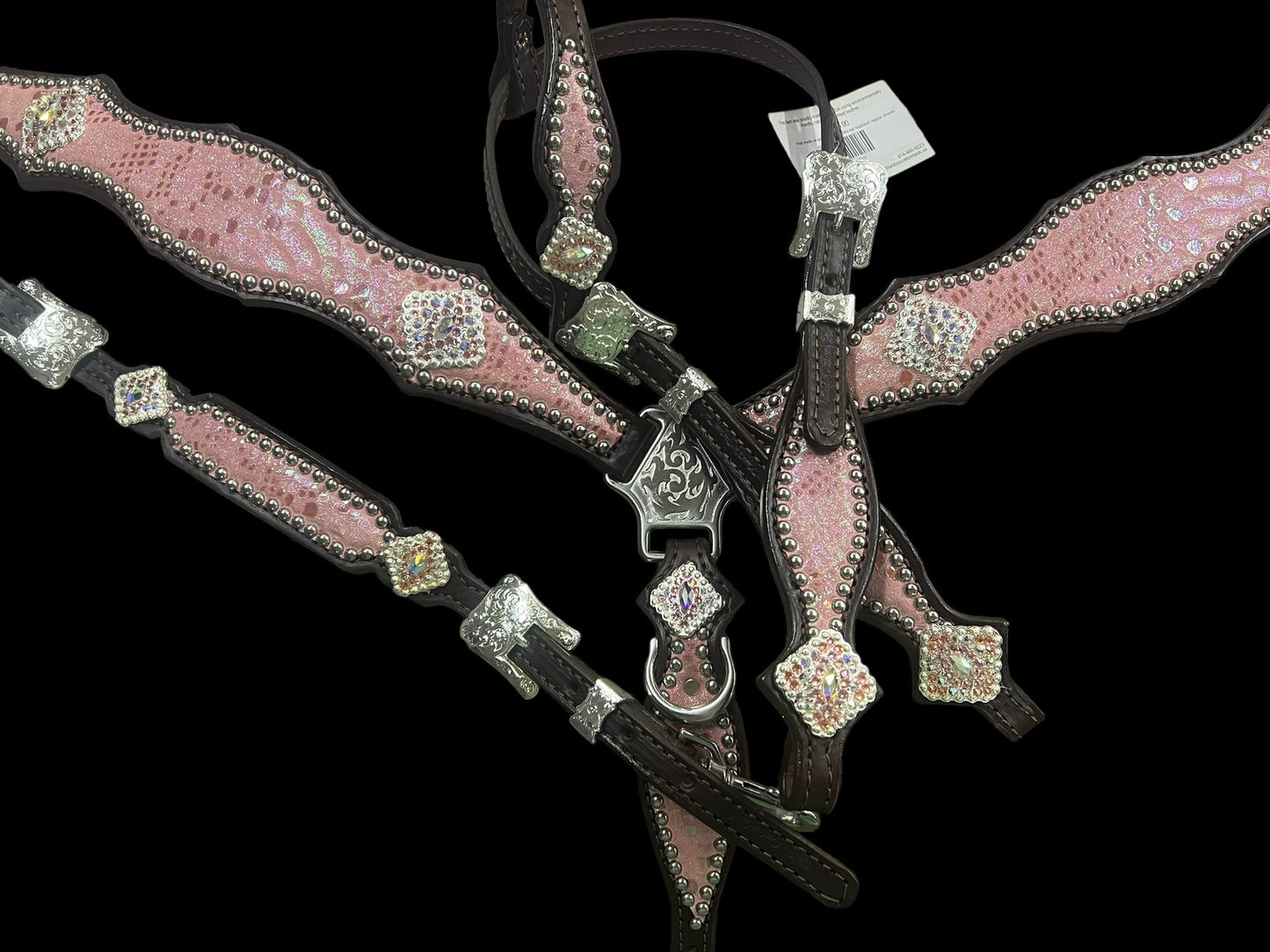 Pink mystic on dark leather