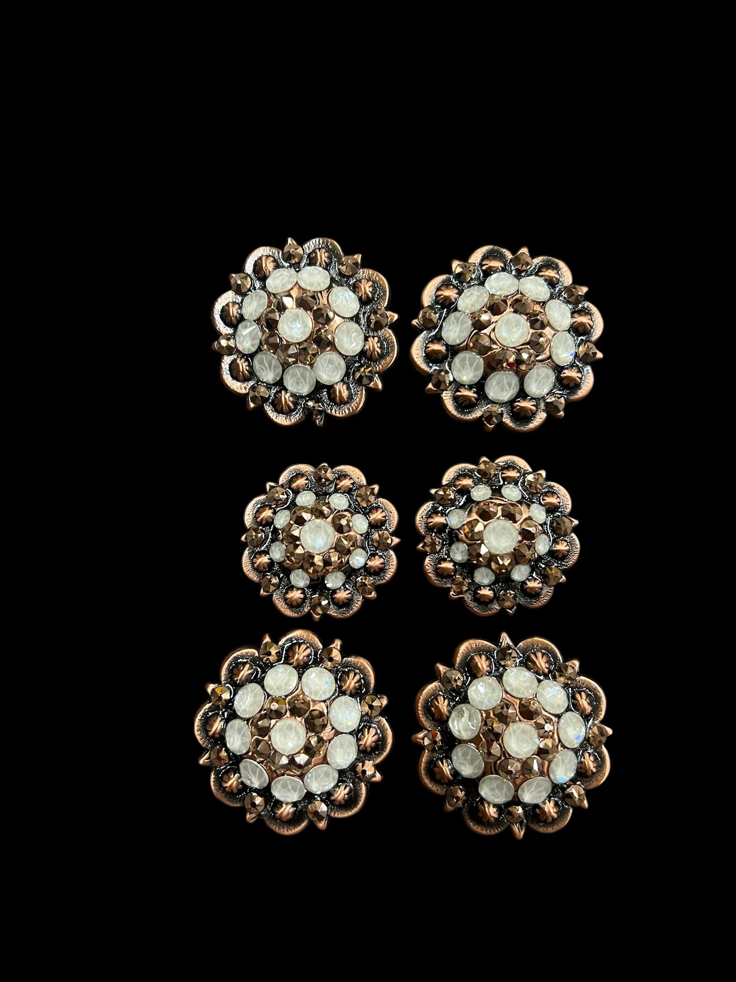 Ginger floral on dark leather