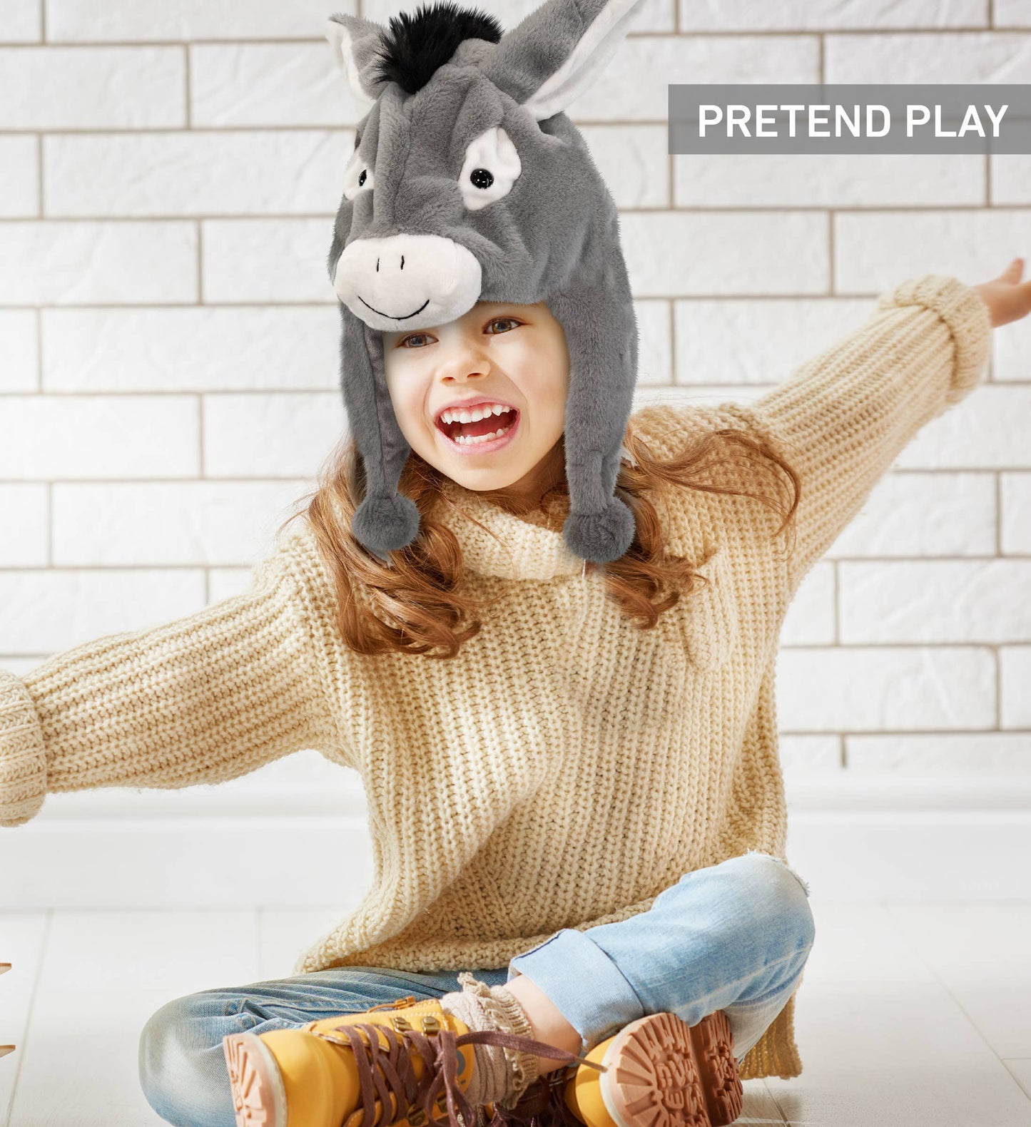 Super-Soft Plush Hat - Donkey