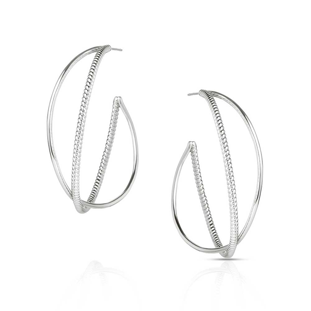 Rope and Radiance Hoop Earrings
