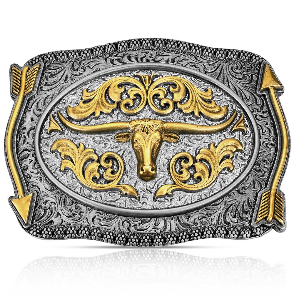 Pointing West Longhorn Buckle