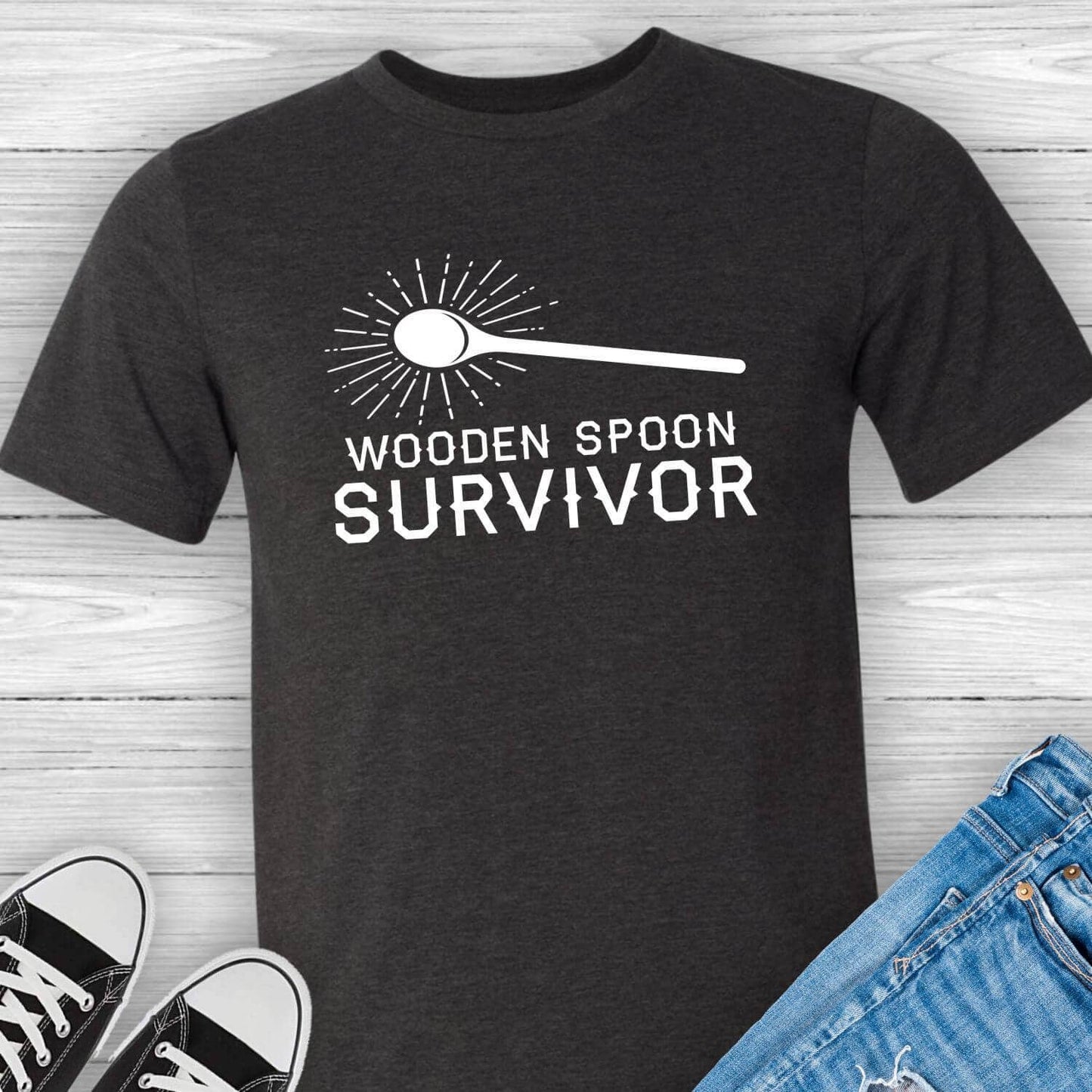 Wooden Spoon Survivor Unisex Tee | Funny Family Shirts