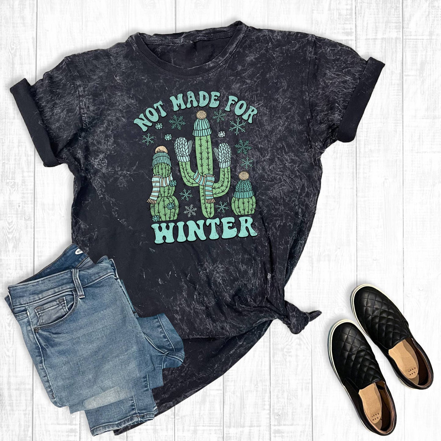 Cactus Not Made For Winter Mineral Wash Graphic Tee