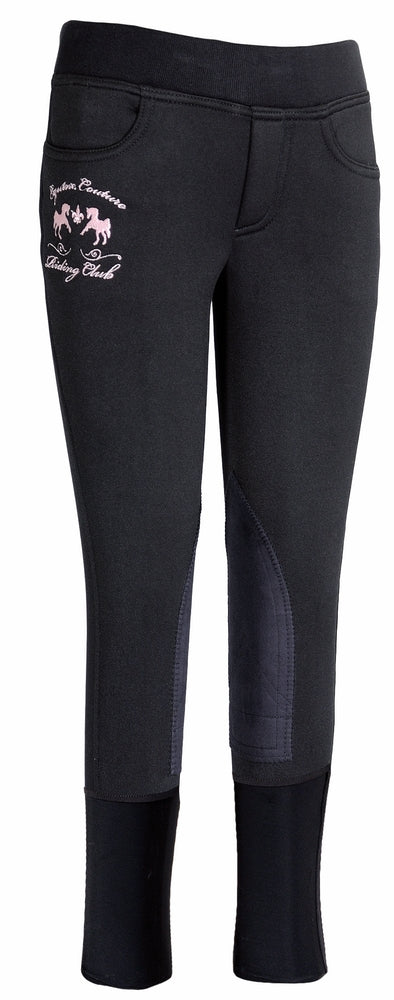 Black Children's Riding Club Pull-On Winter Breeches