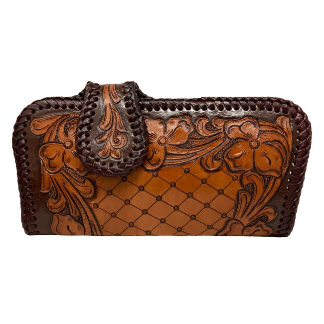 Showman Rustic Wildflower Tooled Wallet