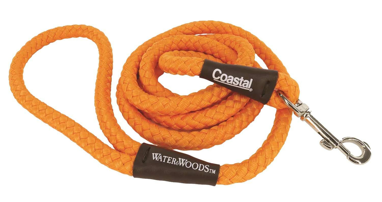 WATER & WOODS ORANGE 1" LEASH 6'