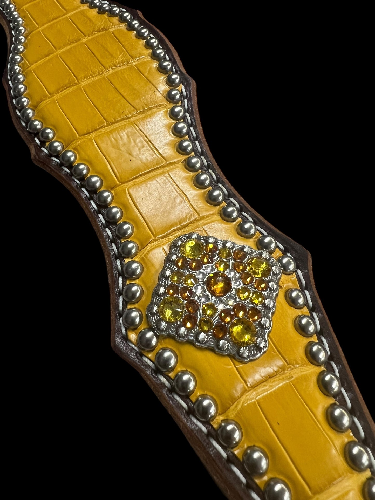 Genuine Yellow Alligator Tack set