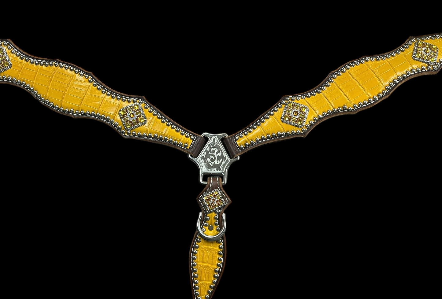 Genuine Yellow Alligator Tack set