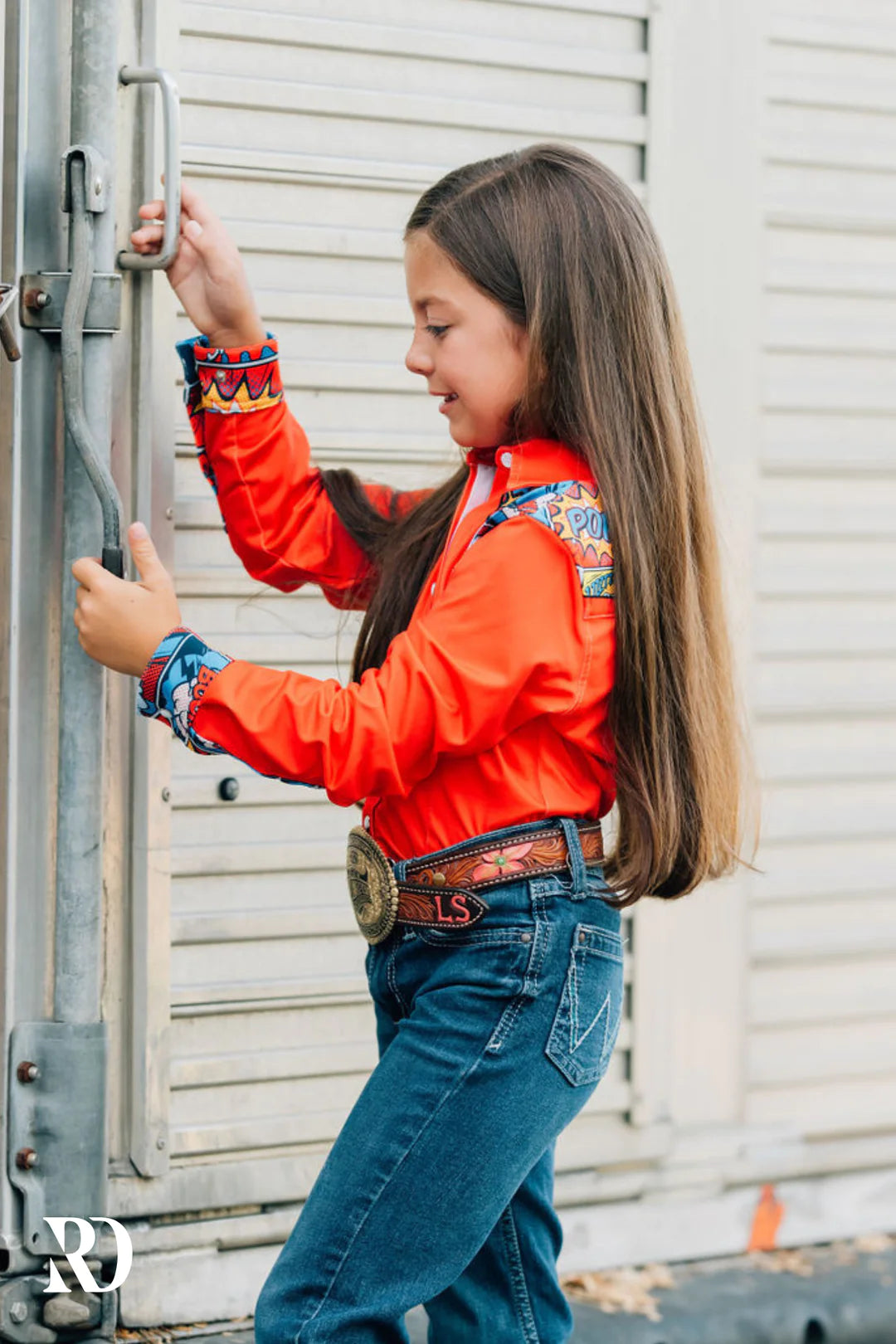 Ranch Dressin*YOUTH* BOOM POW PERFORMANCE RODEO SHIRT