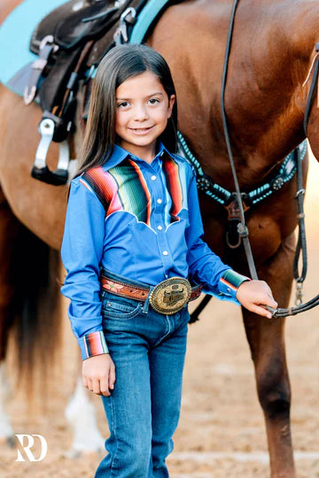 Ranch Dressin *YOUTH* BLUE SERAPE PERFORMANCE SHIRT