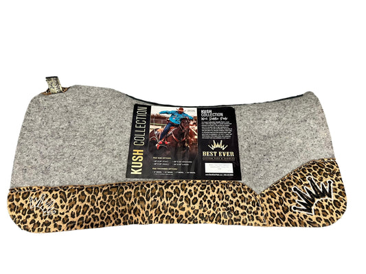 Best Ever 1" 30"x30" Kush DEEP CONTOUR Leopard Leather with embroidery