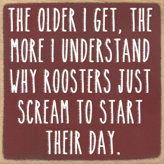 4X4-1002 Roosters Shelf Sitter