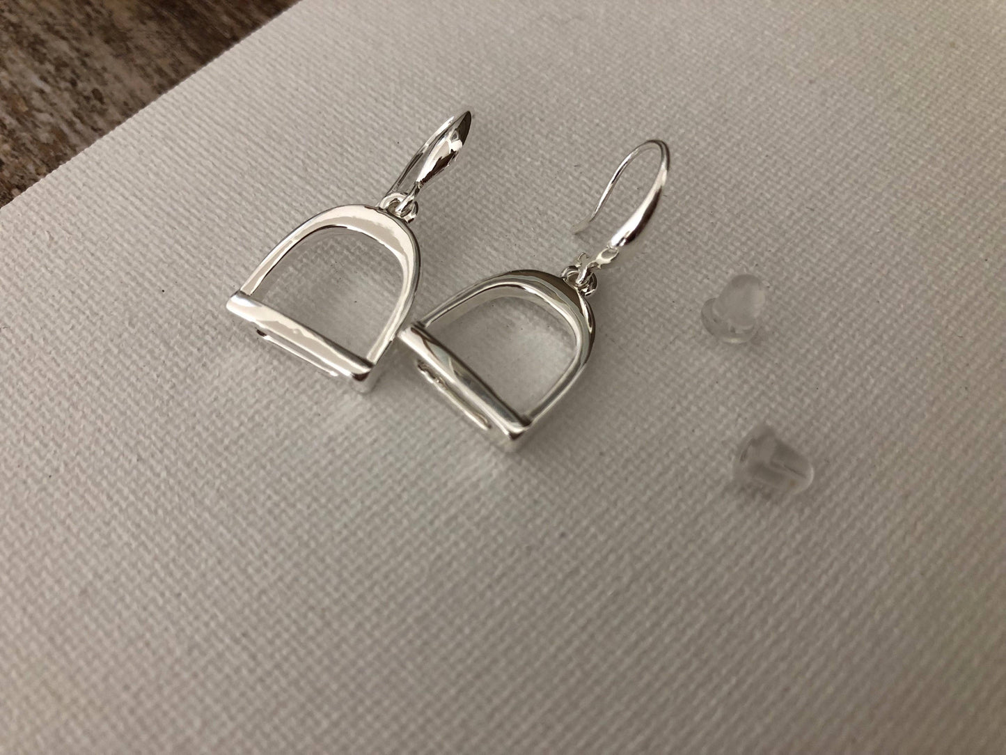 English Saddle Stirrup Earrings/Wire