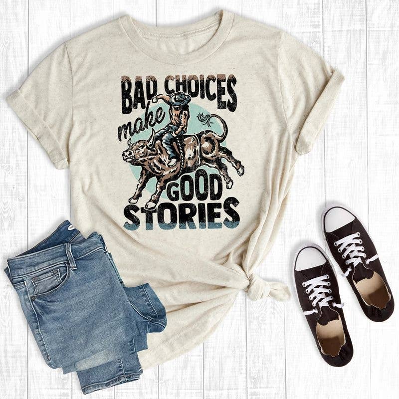 Western Bad Choice Graphic Tee Cream