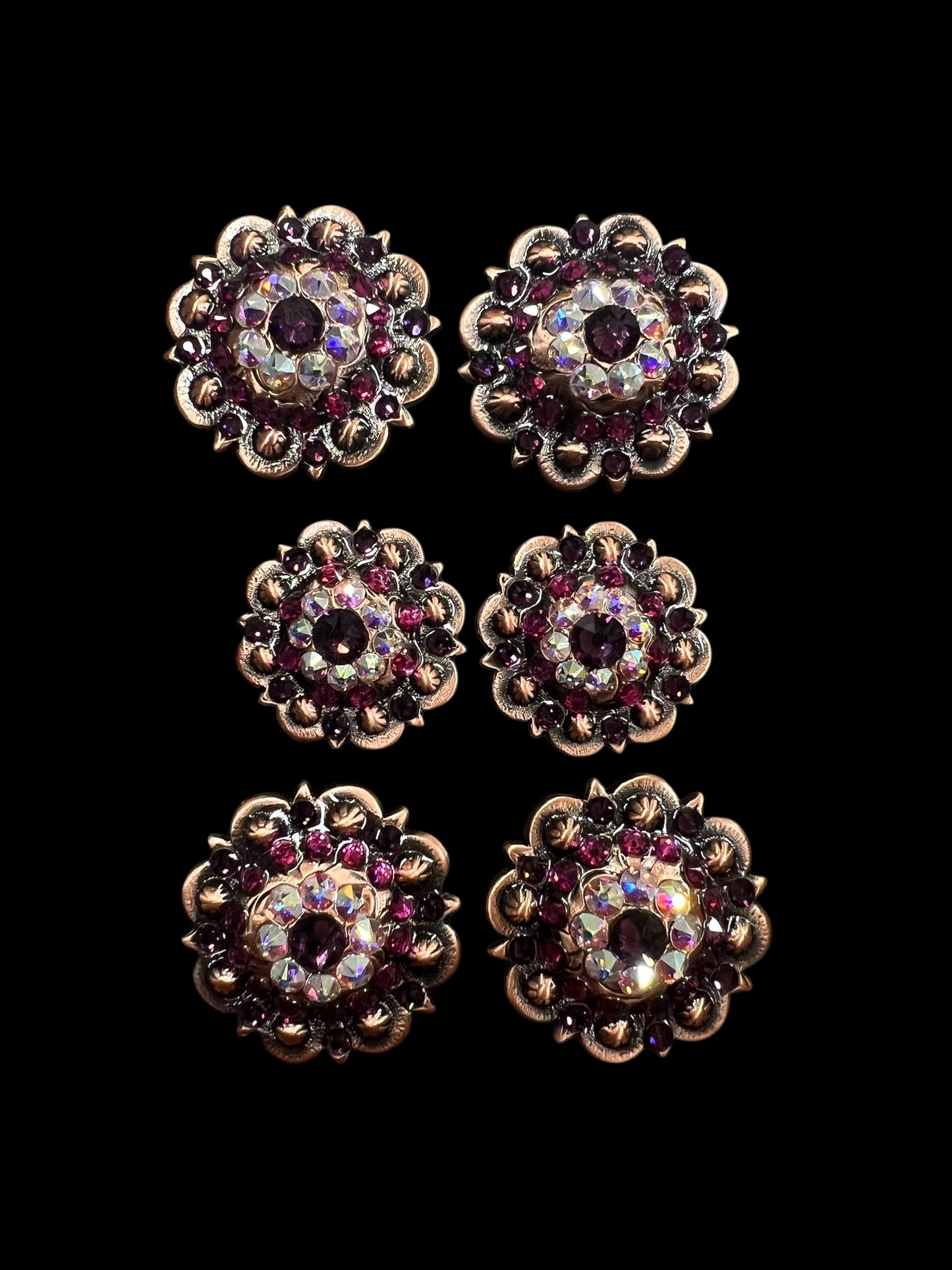 Fuchsia  gator on dark leather