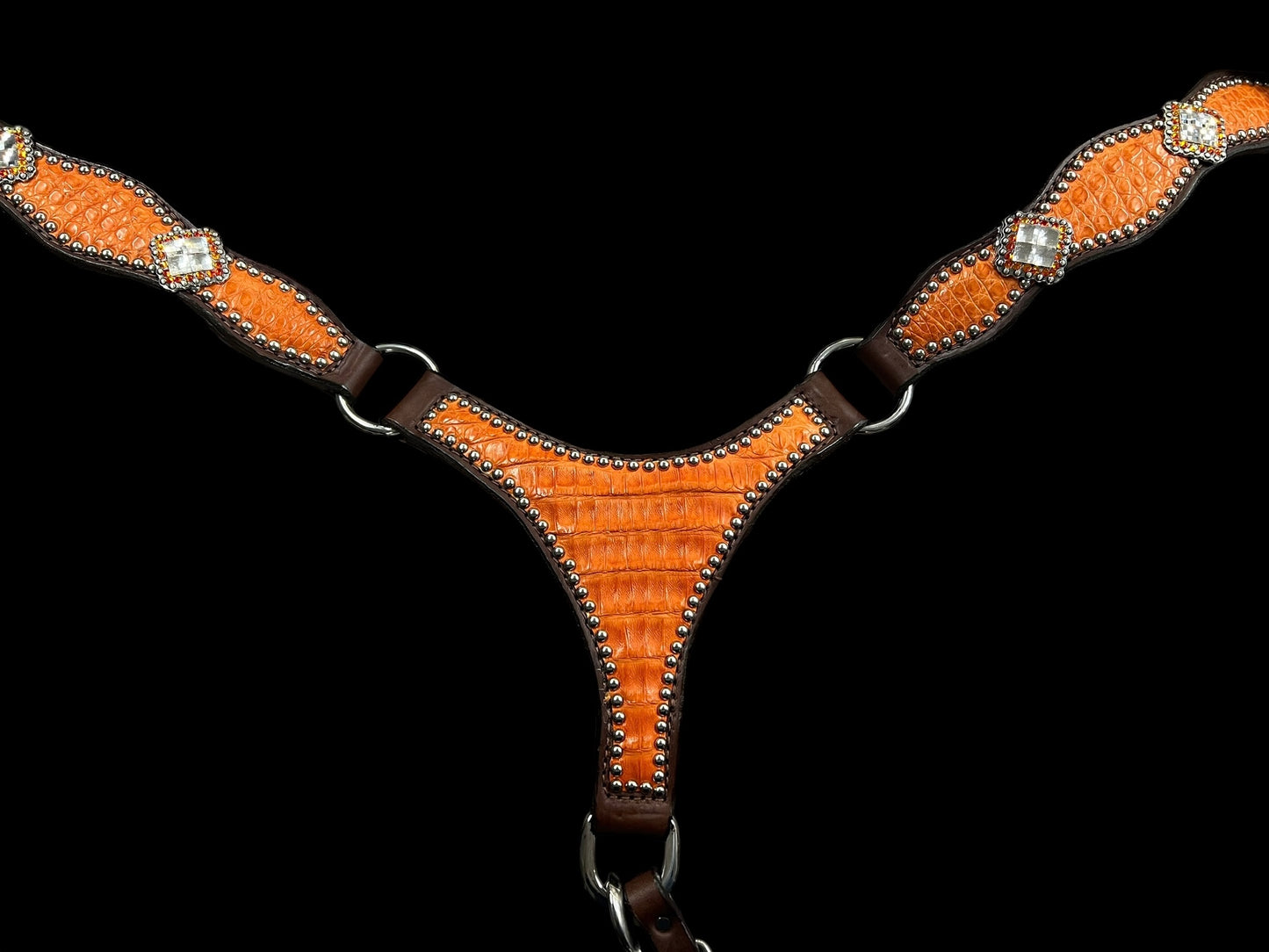Genuine Orange alligator Tack set