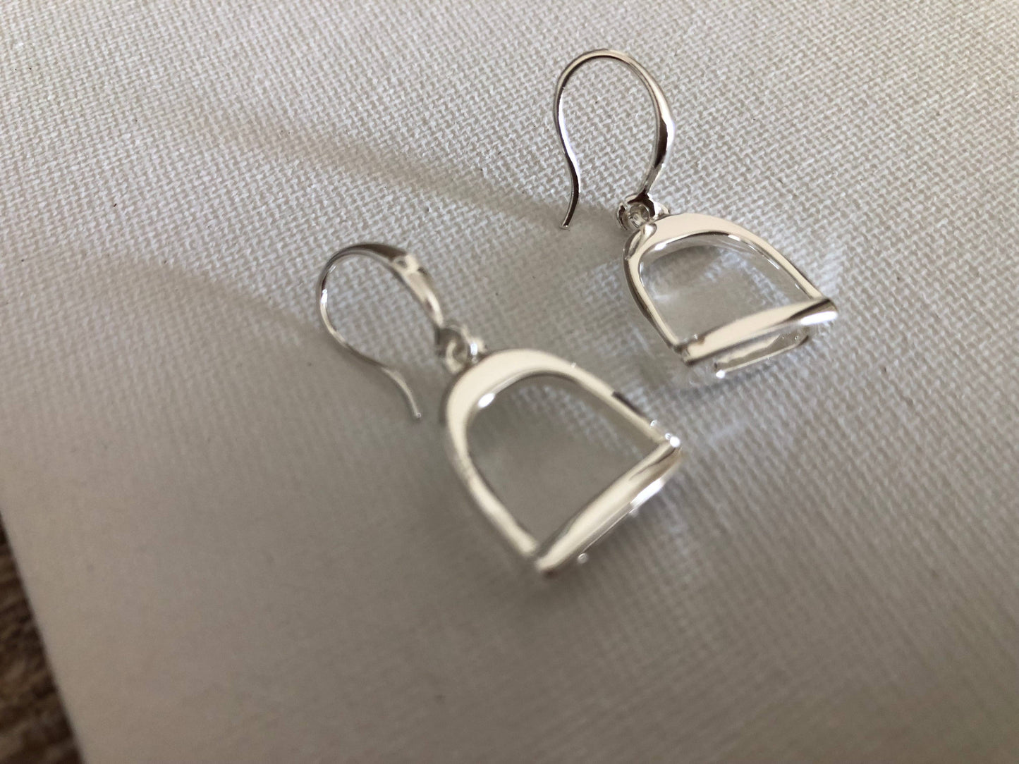 English Saddle Stirrup Earrings/Wire