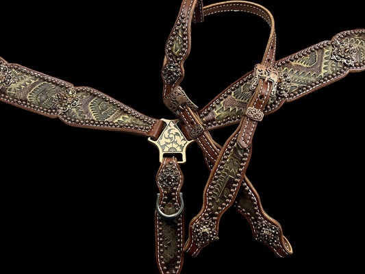 Bronze Aztec on medium leather