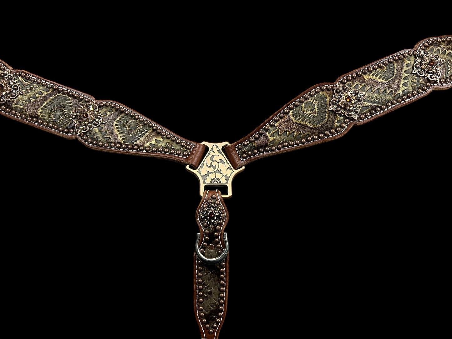 Bronze Aztec on medium leather