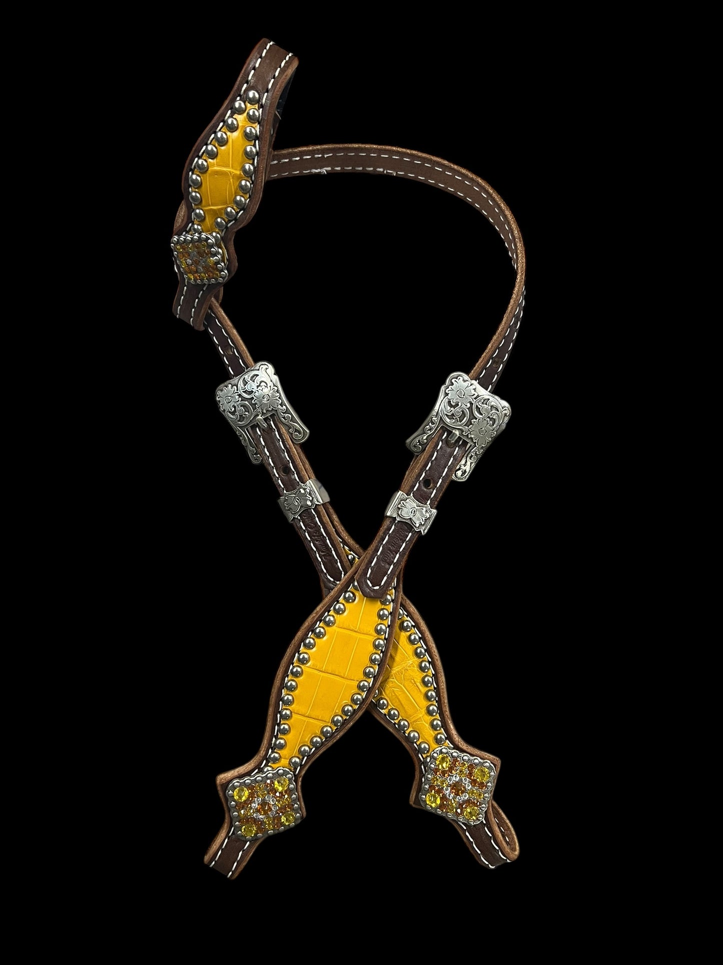 Genuine Yellow Alligator Tack set