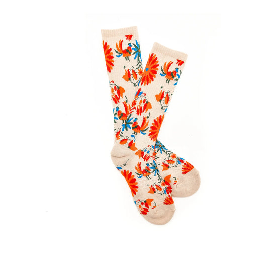 Fringe Otomi Tan Performance Socks