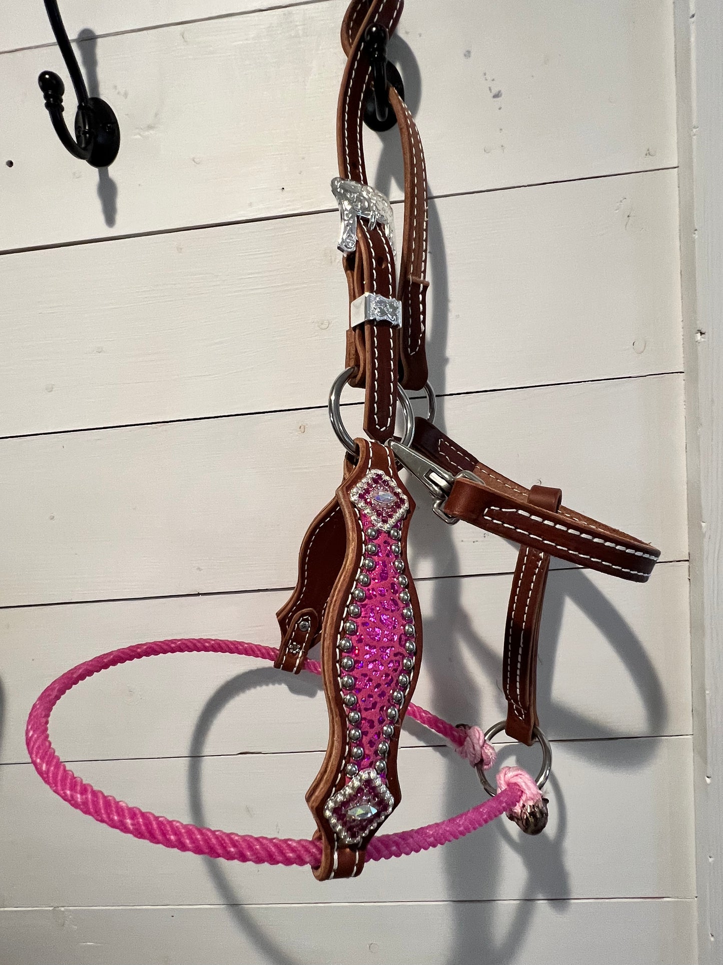 Lariat noseband all leather halter