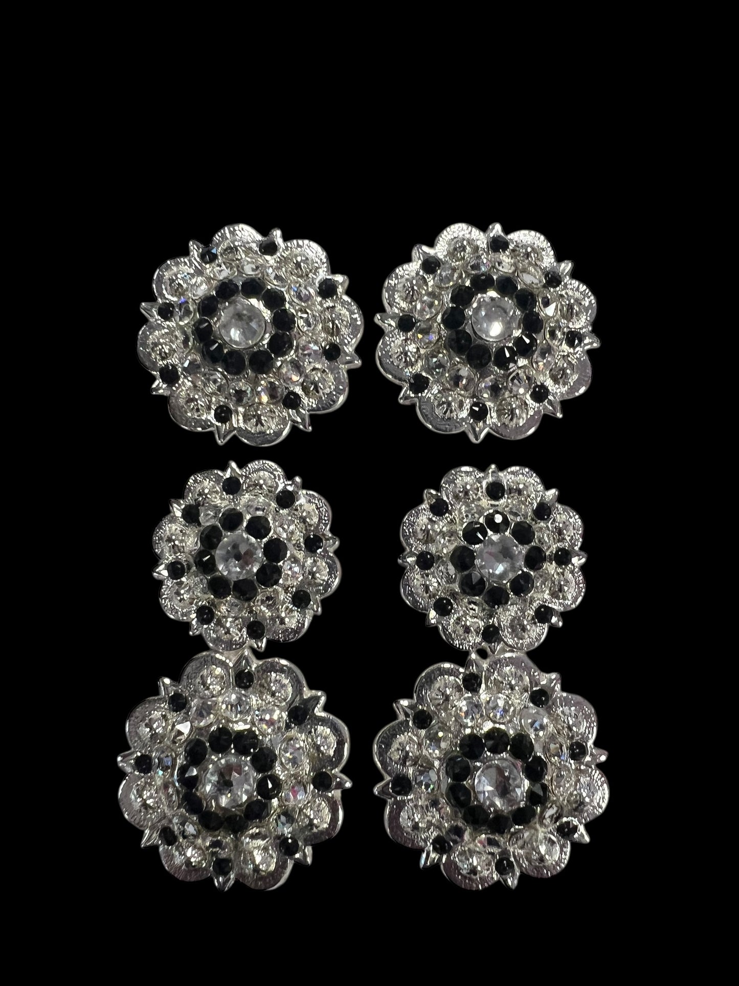 Black flocked leopard on dark leather