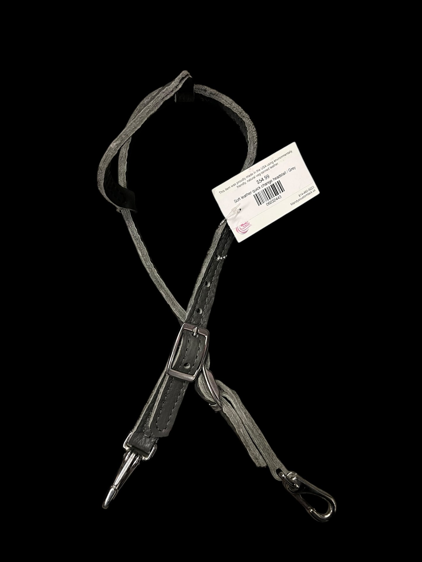 Super Soft leather quick change headstall