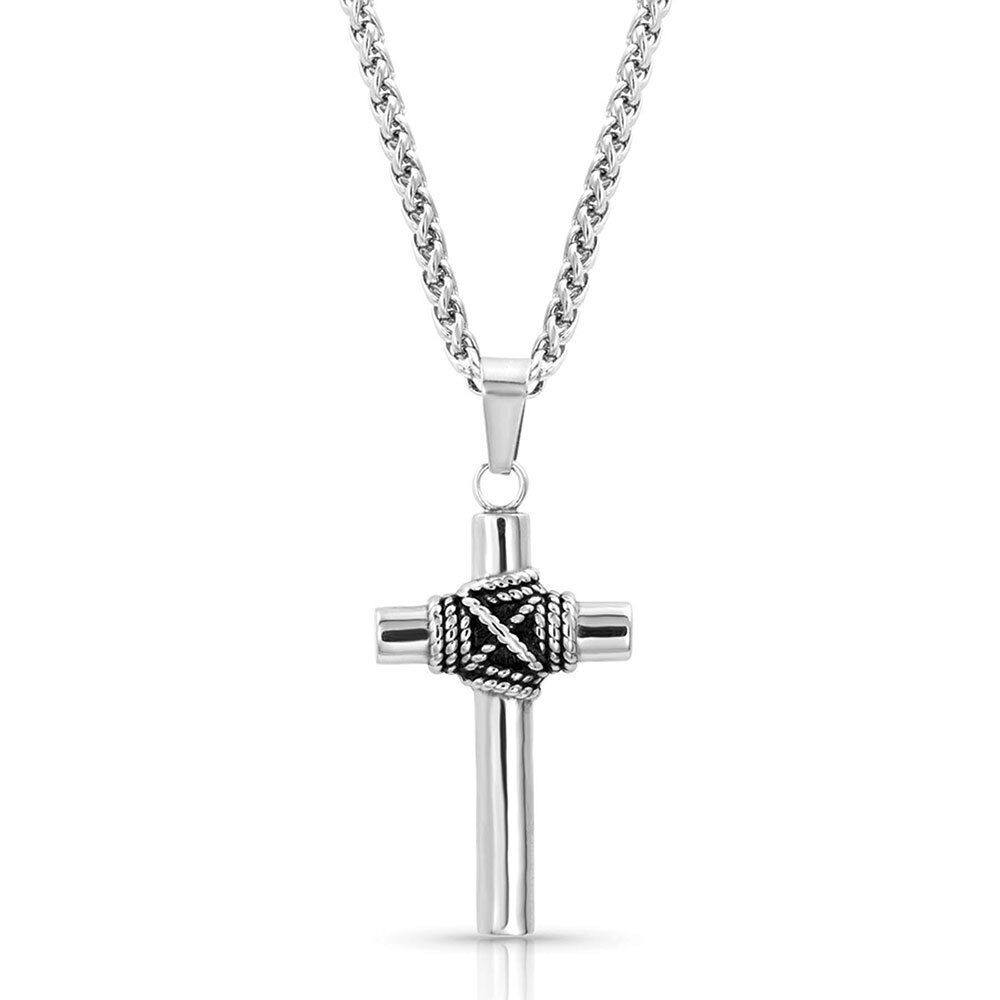 Rope Wrapped Cross Necklace