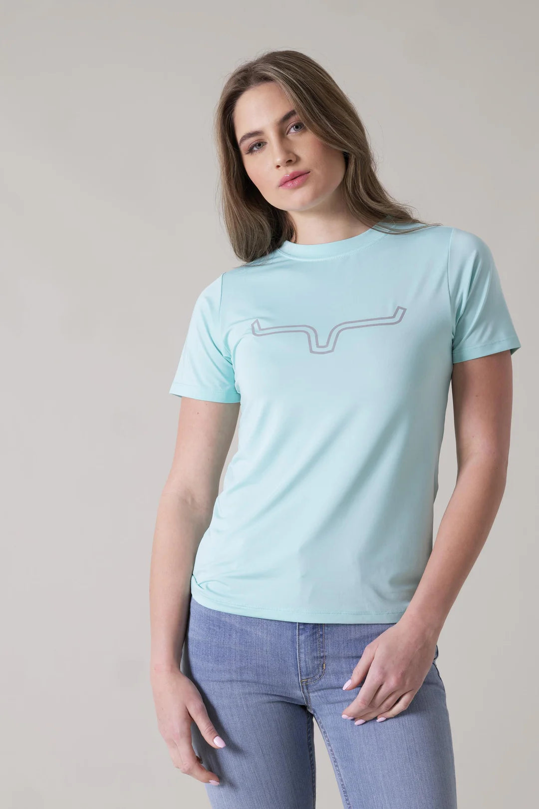 Ladies Outlier Tech Tee Shirt AQUA