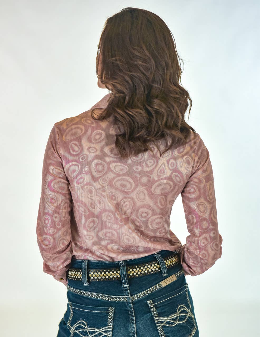 Pullover Button Up Lightweight Stretch Jersey pink