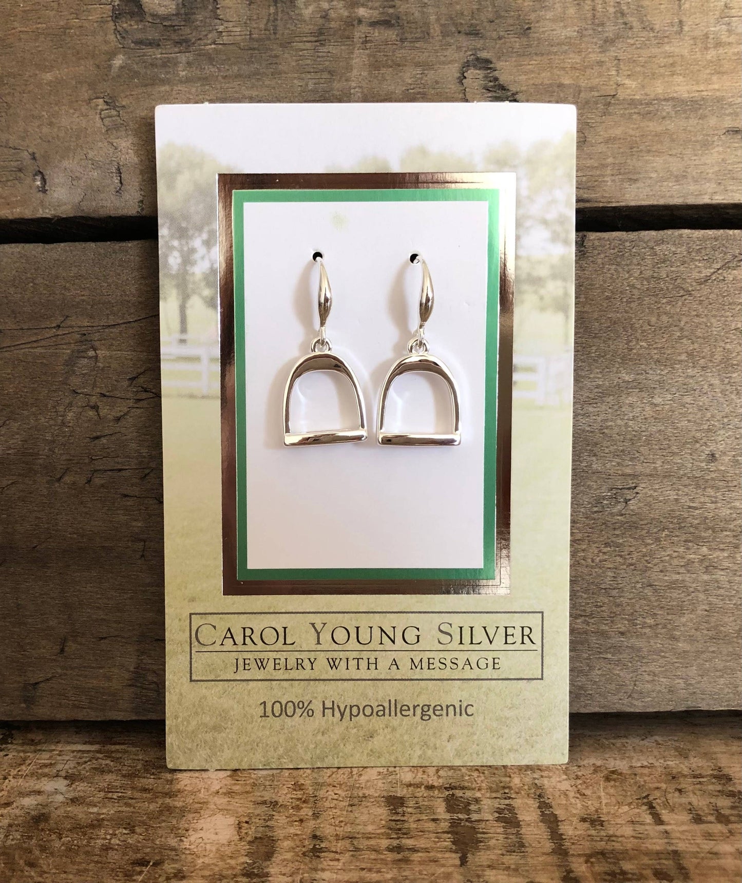 English Saddle Stirrup Earrings/Wire