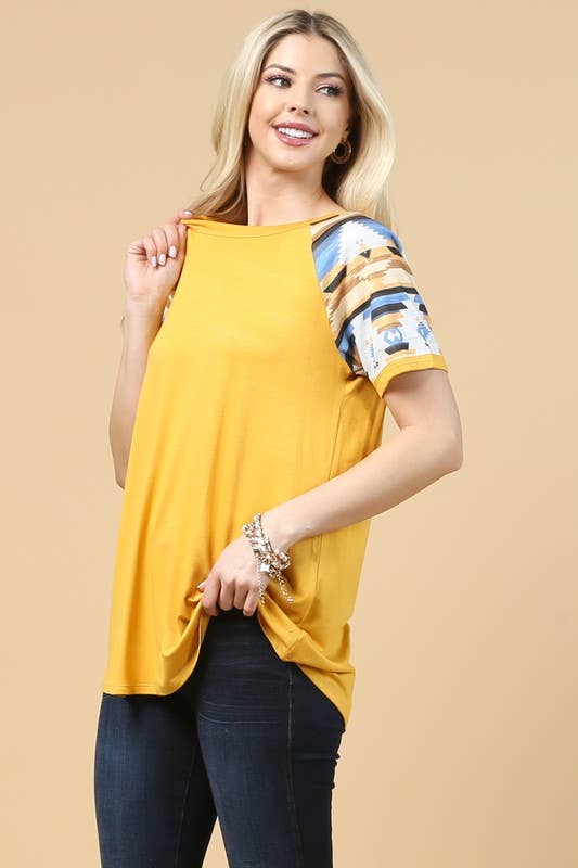EUNICE: MUSTARD TEE