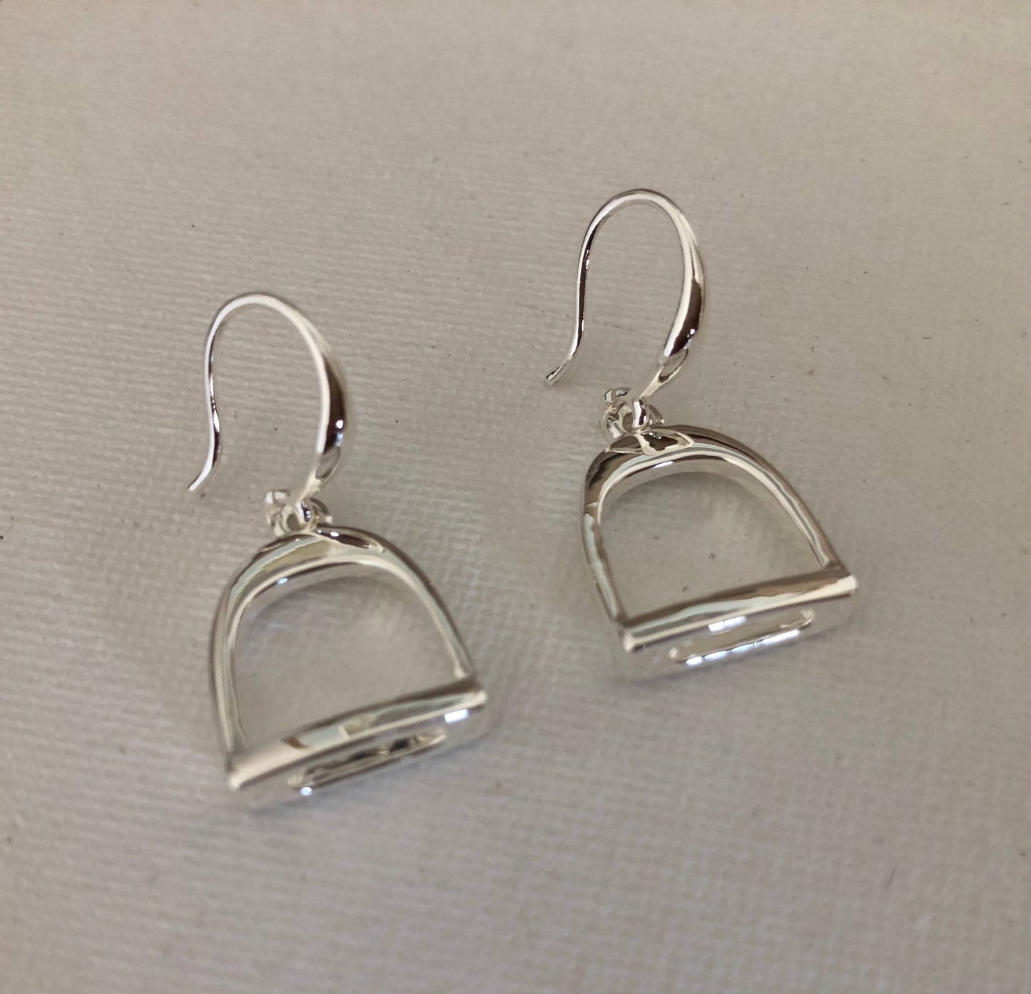 English Saddle Stirrup Earrings/Wire