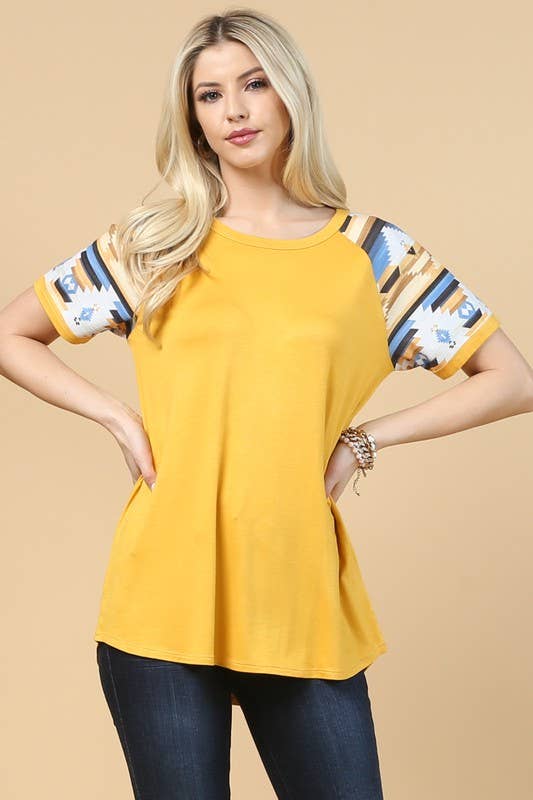 EUNICE: MUSTARD TEE