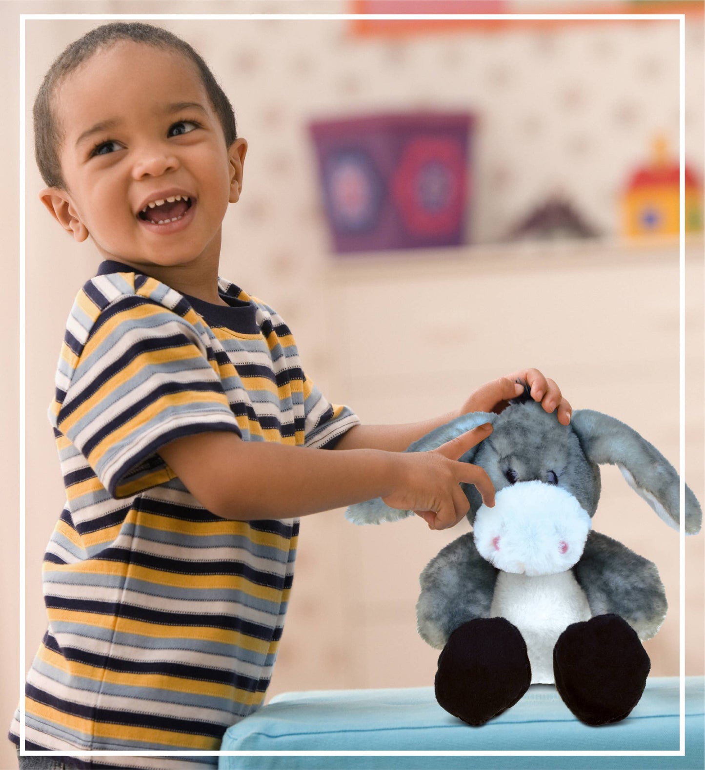 Super Soft Plush - Sitting Grey Donkey