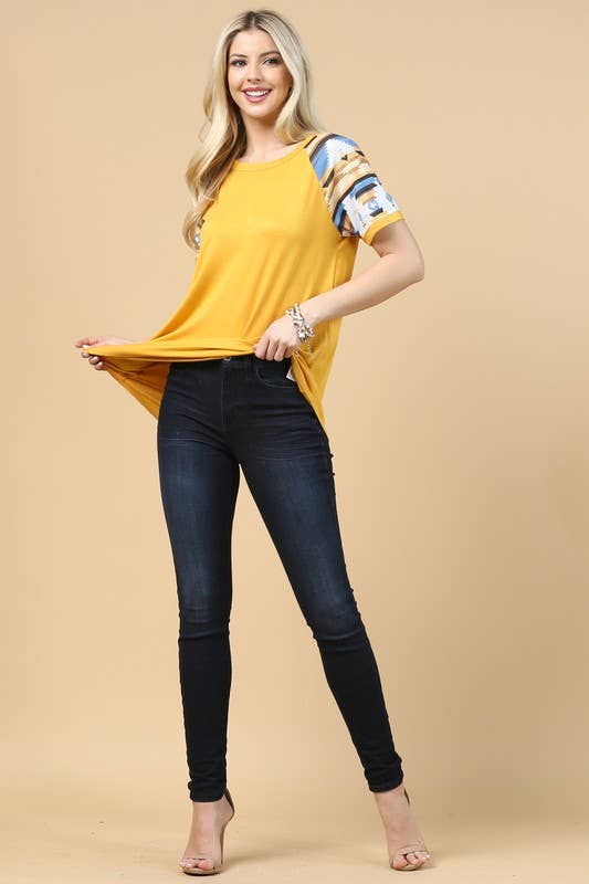 EUNICE: MUSTARD TEE