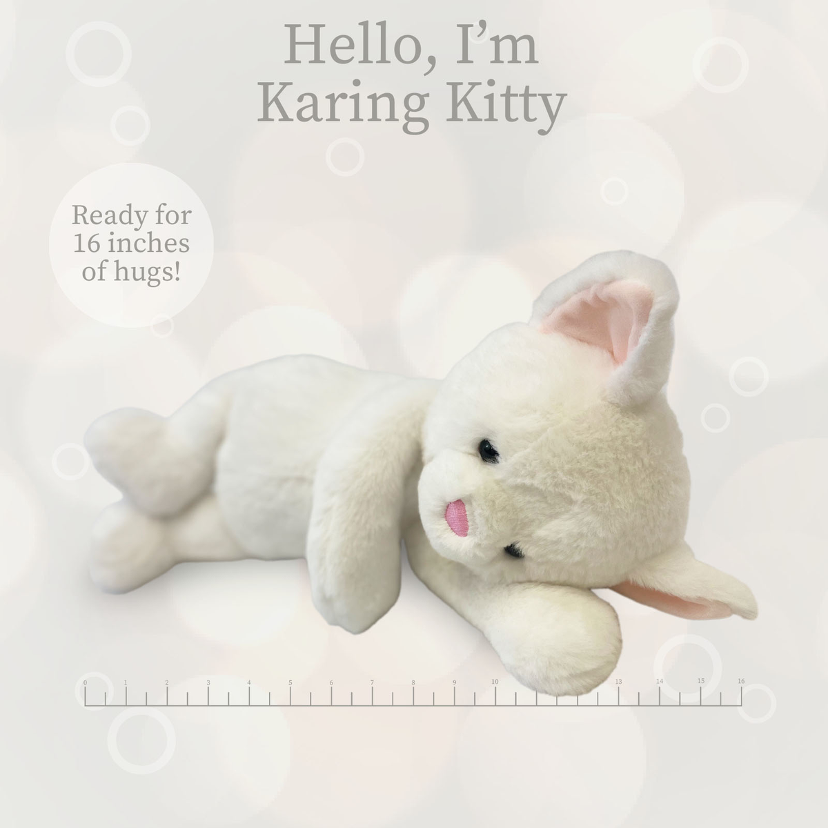 World's Softest Lushee 16 inch - Karing Kitty WHT Plush Toy