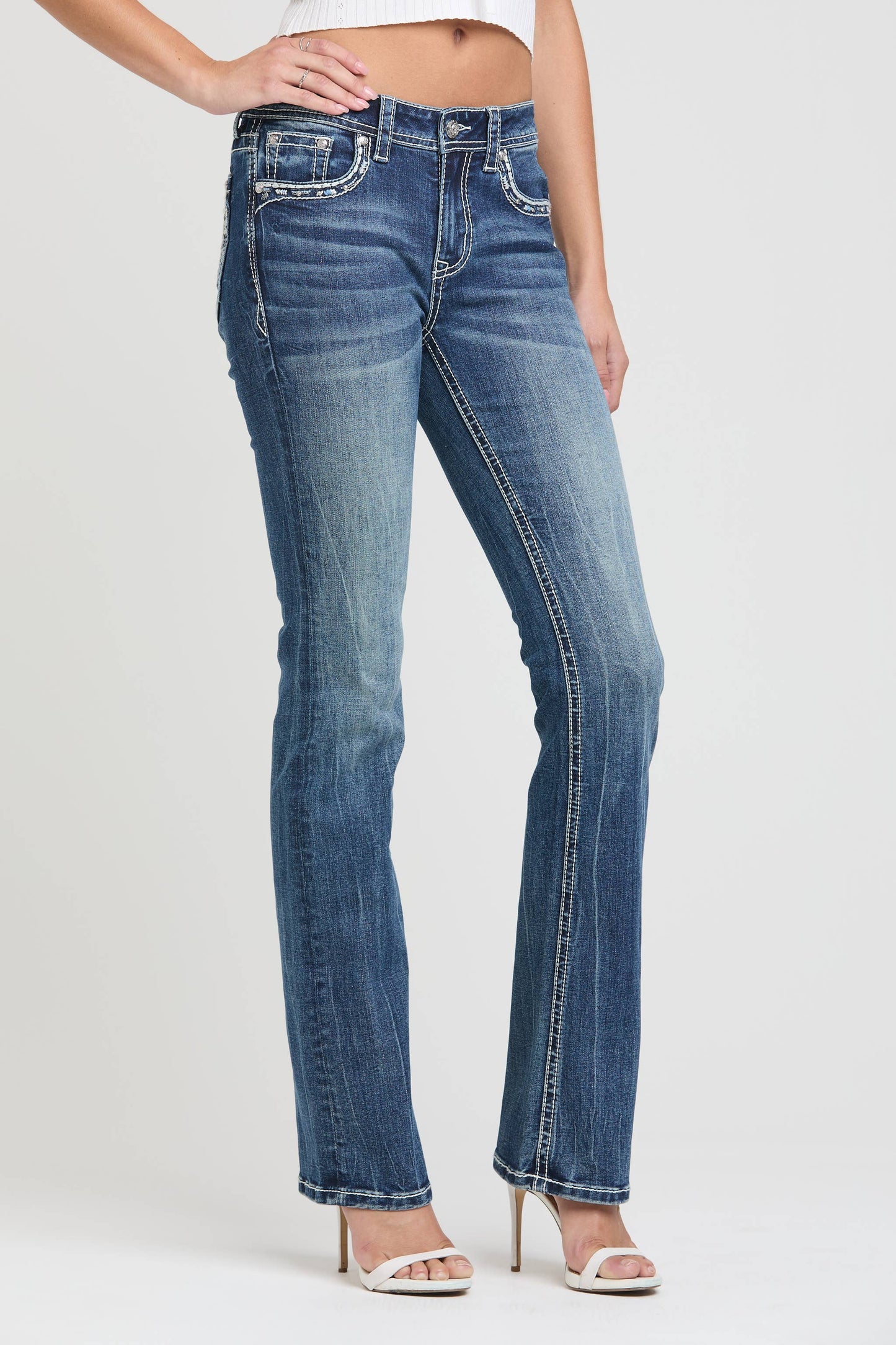 Feather Modify Mid-Rise Boot Cut by Grace in LA