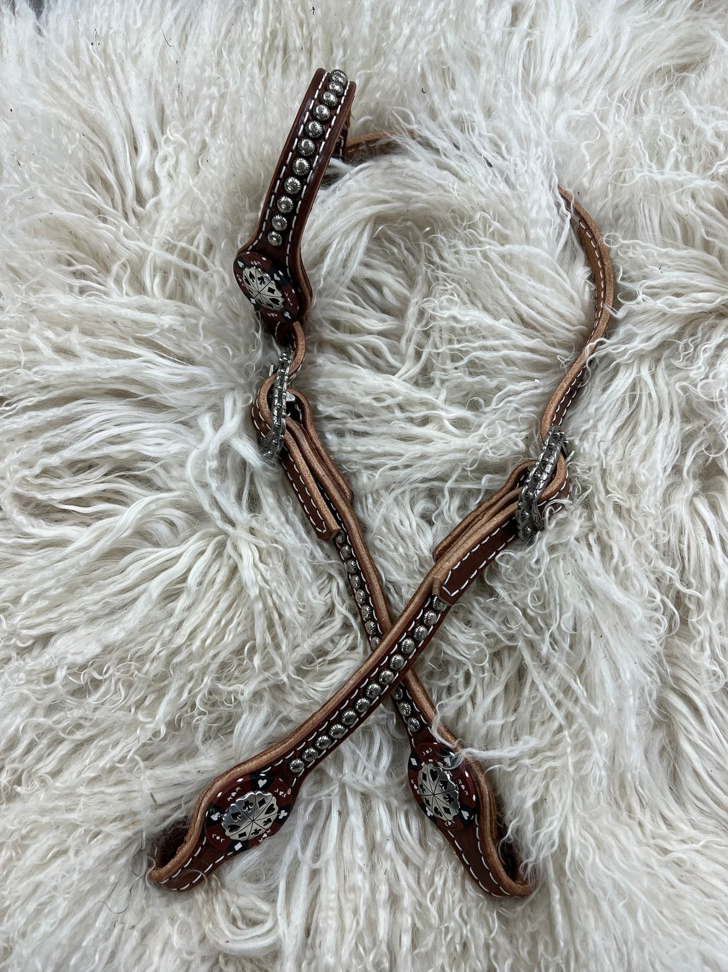 Simple harness leather headstall