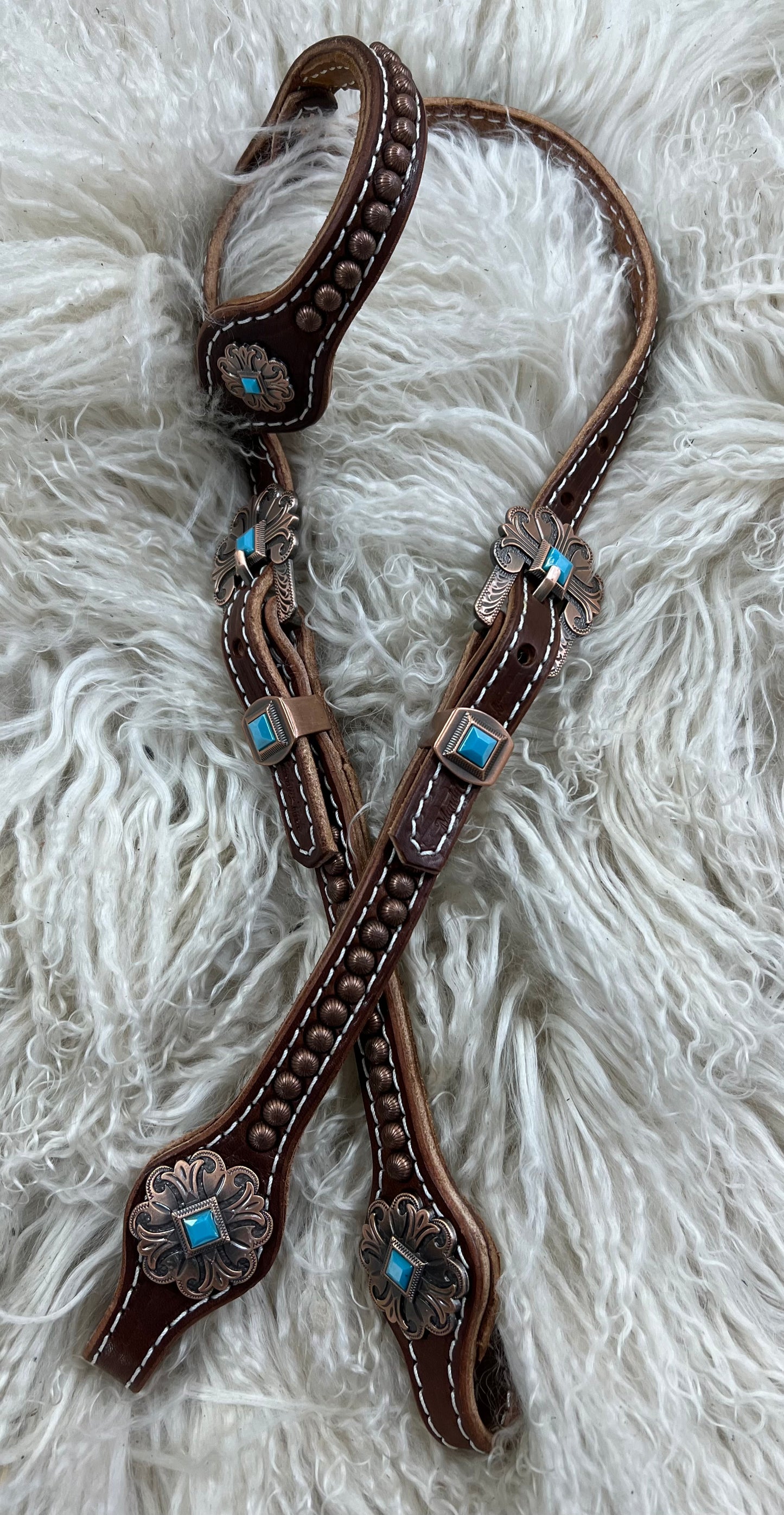 Simple harness leather headstall