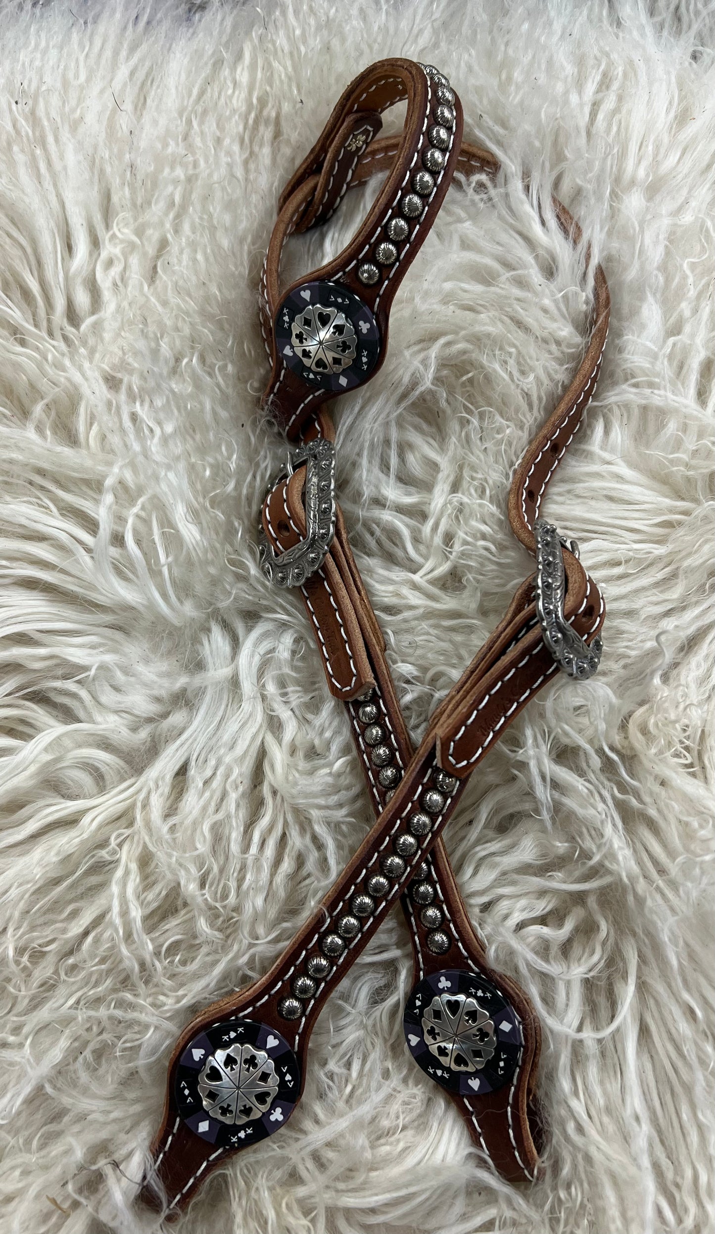 Simple harness leather headstall