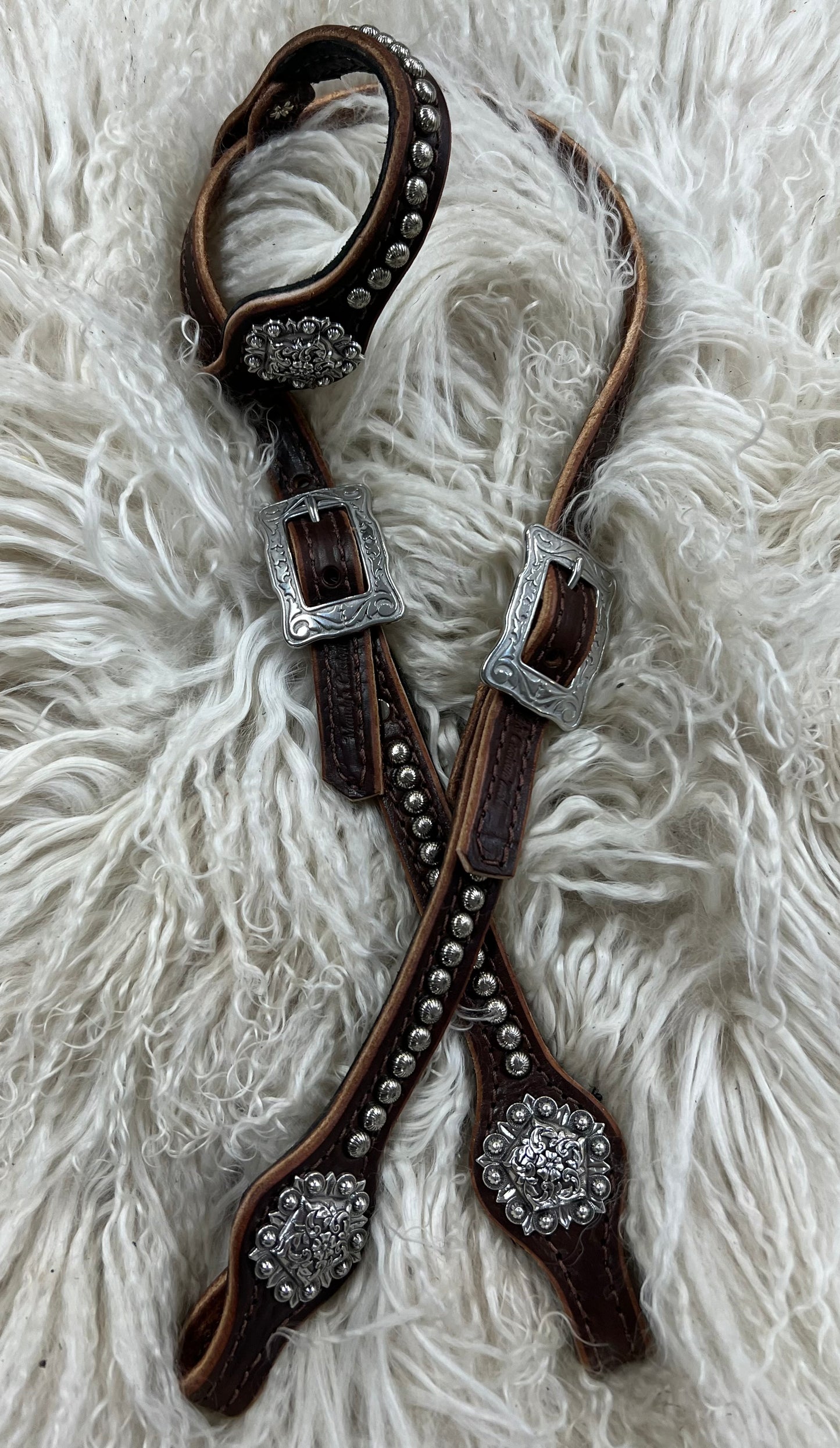 Simple harness leather headstall