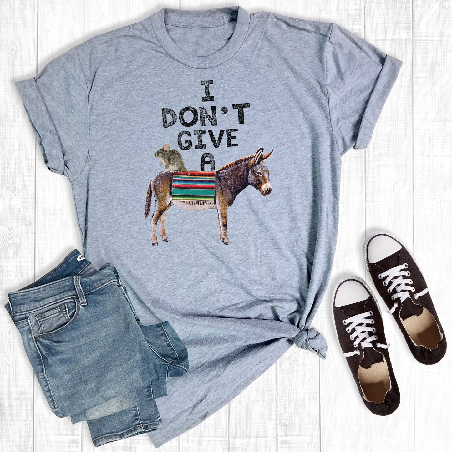 I don't Give A Rats Light Grey