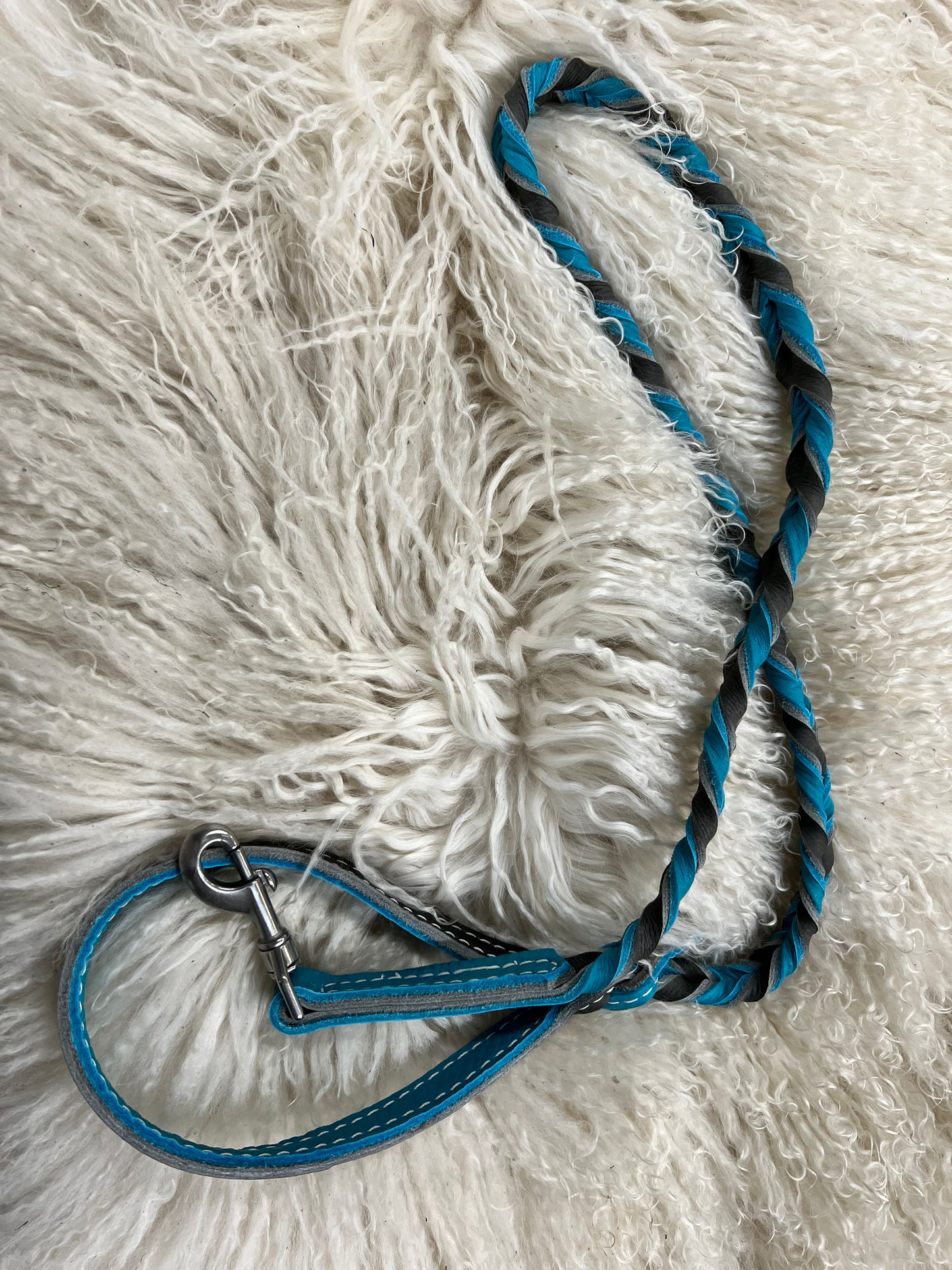 Super soft leather dog leash